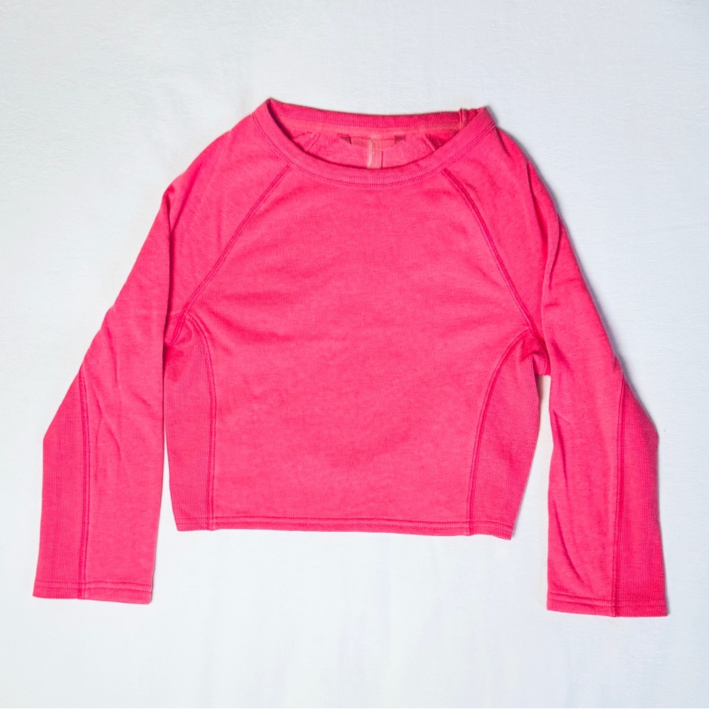 Free People FP Movement Circle Back Crop Top XS Coral Lipstick. Never worn.